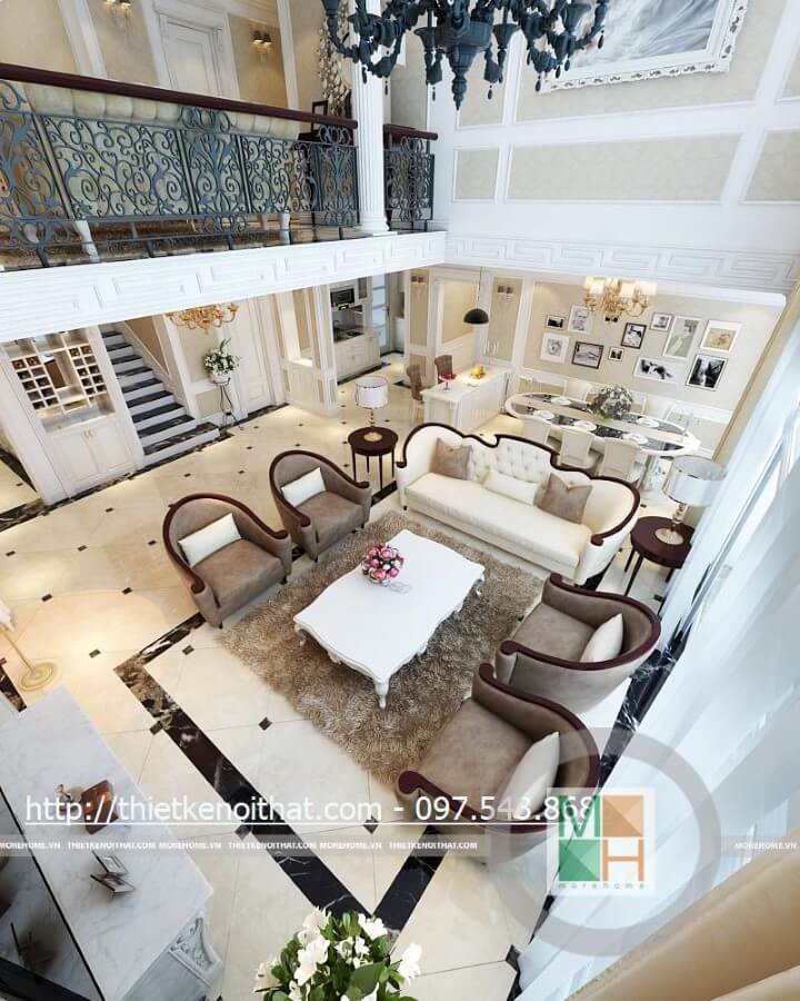 Thiết kế nội thất chung cư Mandarin Garden căn hộ Duplex